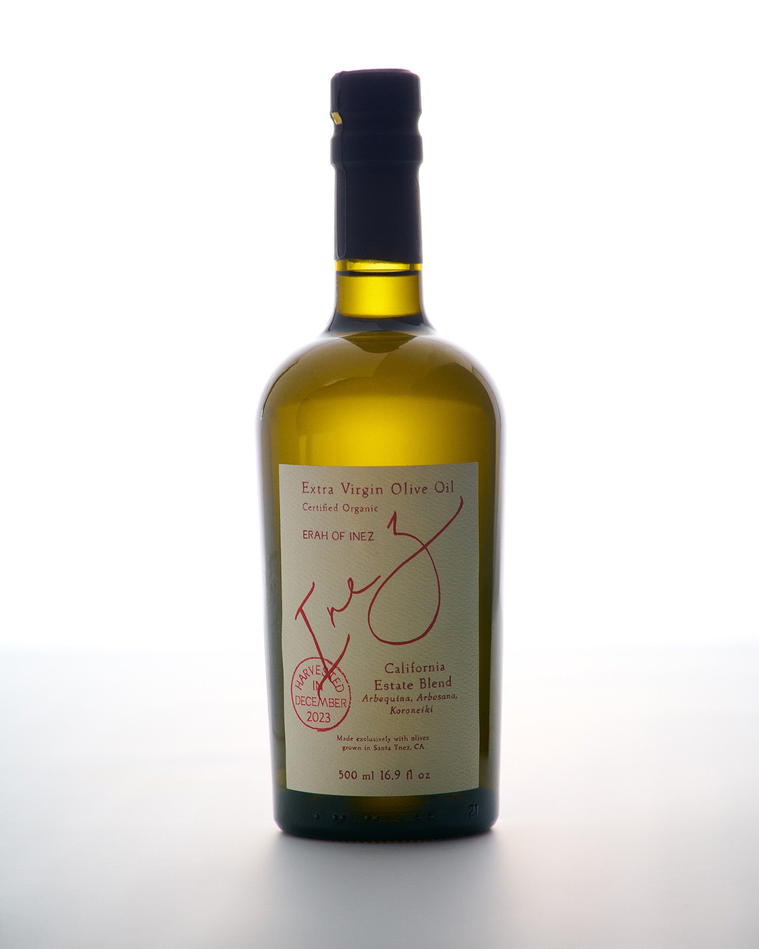 Front view of Estate Blend Extra Virgin Olive Oil