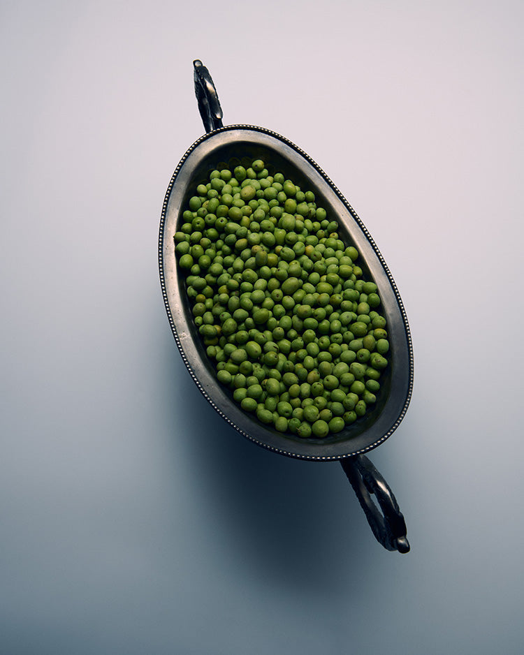 A bowl of green olives